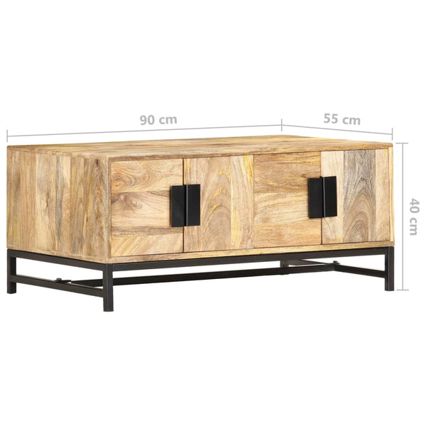 Couchtisch 90 x 55 x 40 cm Massivholz Mango