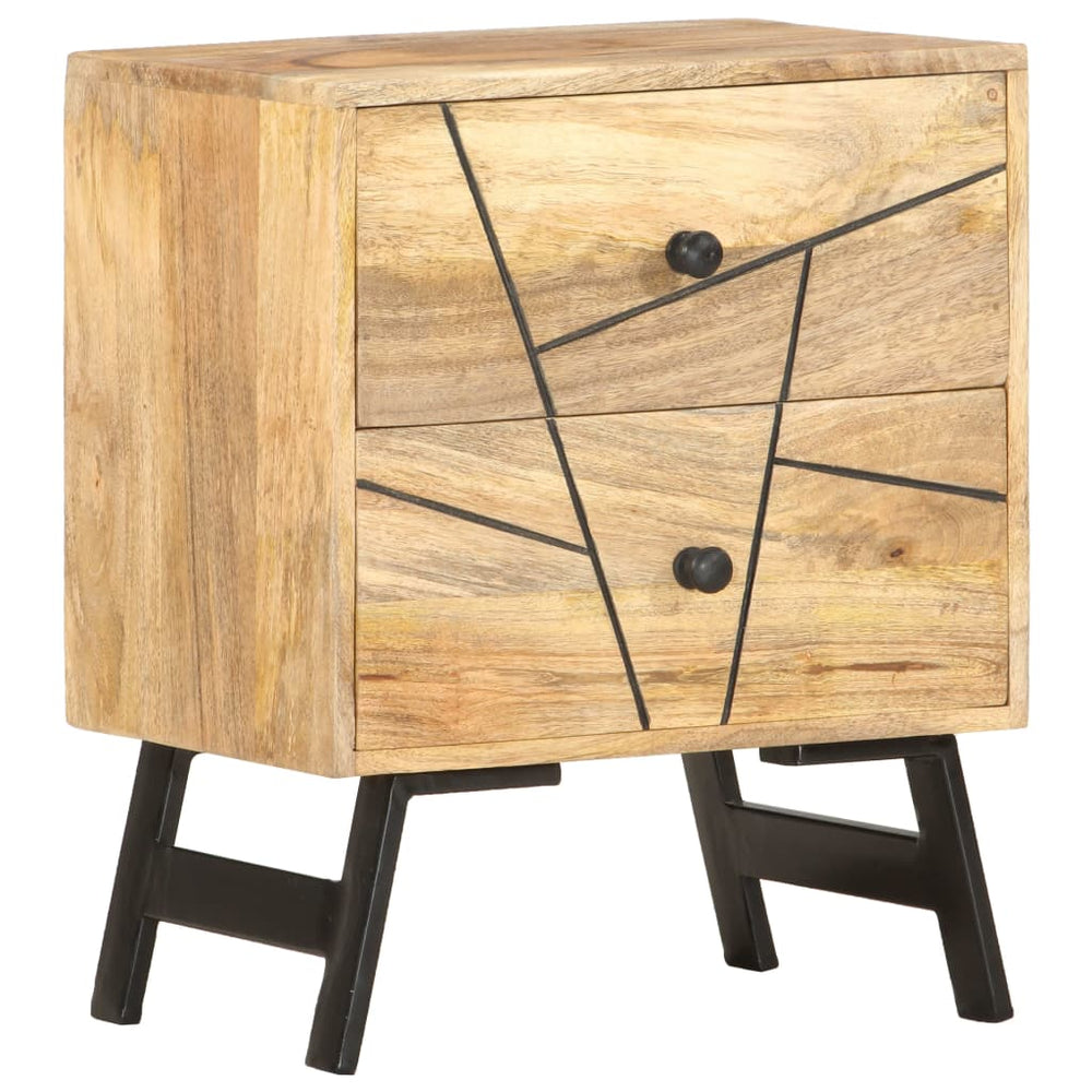 Nachttisch 40x30x50 cm Massivholz Mango