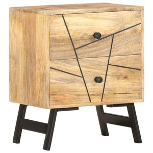 Nachttisch 40x30x50 cm Massivholz Mango