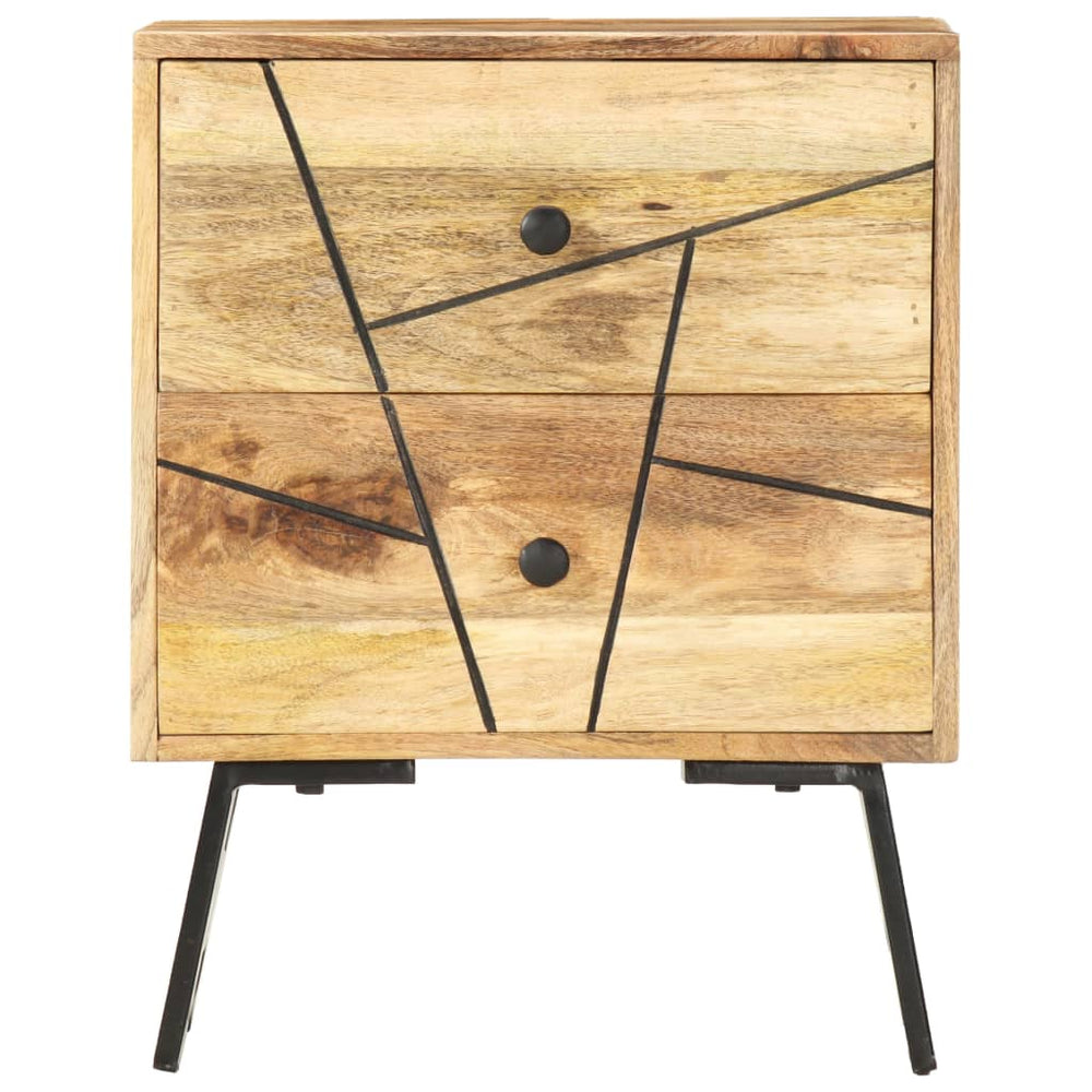 Nachttisch 40x30x50 cm Massivholz Mango