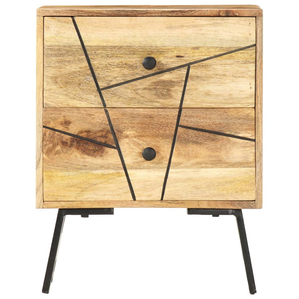 Nachttisch 40x30x50 cm Massivholz Mango