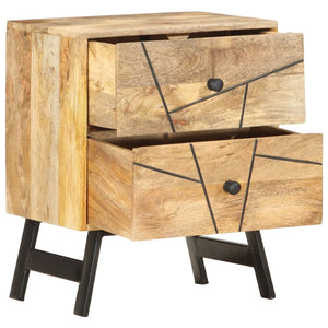 Nachttisch 40x30x50 cm Massivholz Mango