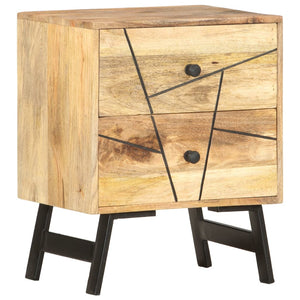 Nachttisch 40x30x50 cm Massivholz Mango