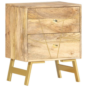 Nachttisch 40 x 30 x 50 cm Mangoholz Massiv
