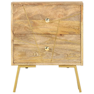 Nachttisch 40 x 30 x 50 cm Mangoholz Massiv