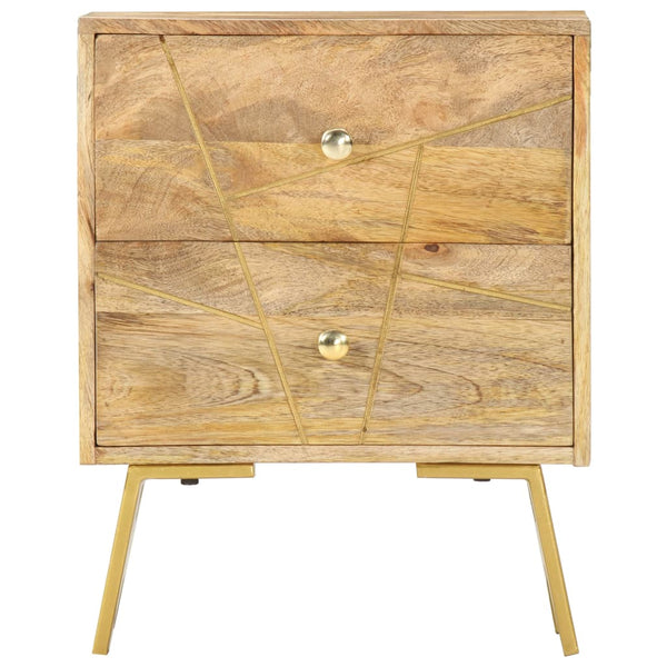 Nachttisch 40 x 30 x 50 cm Mangoholz Massiv