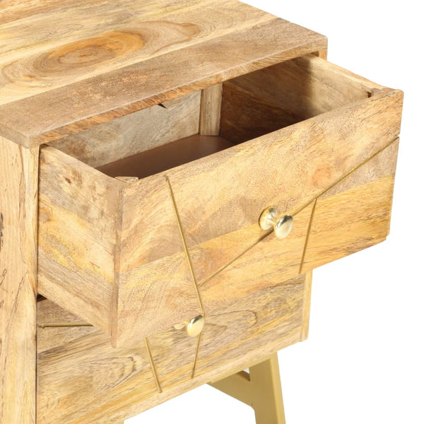 Nachttisch 40 x 30 x 50 cm Mangoholz Massiv