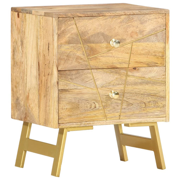 Nachttisch 40 x 30 x 50 cm Mangoholz Massiv
