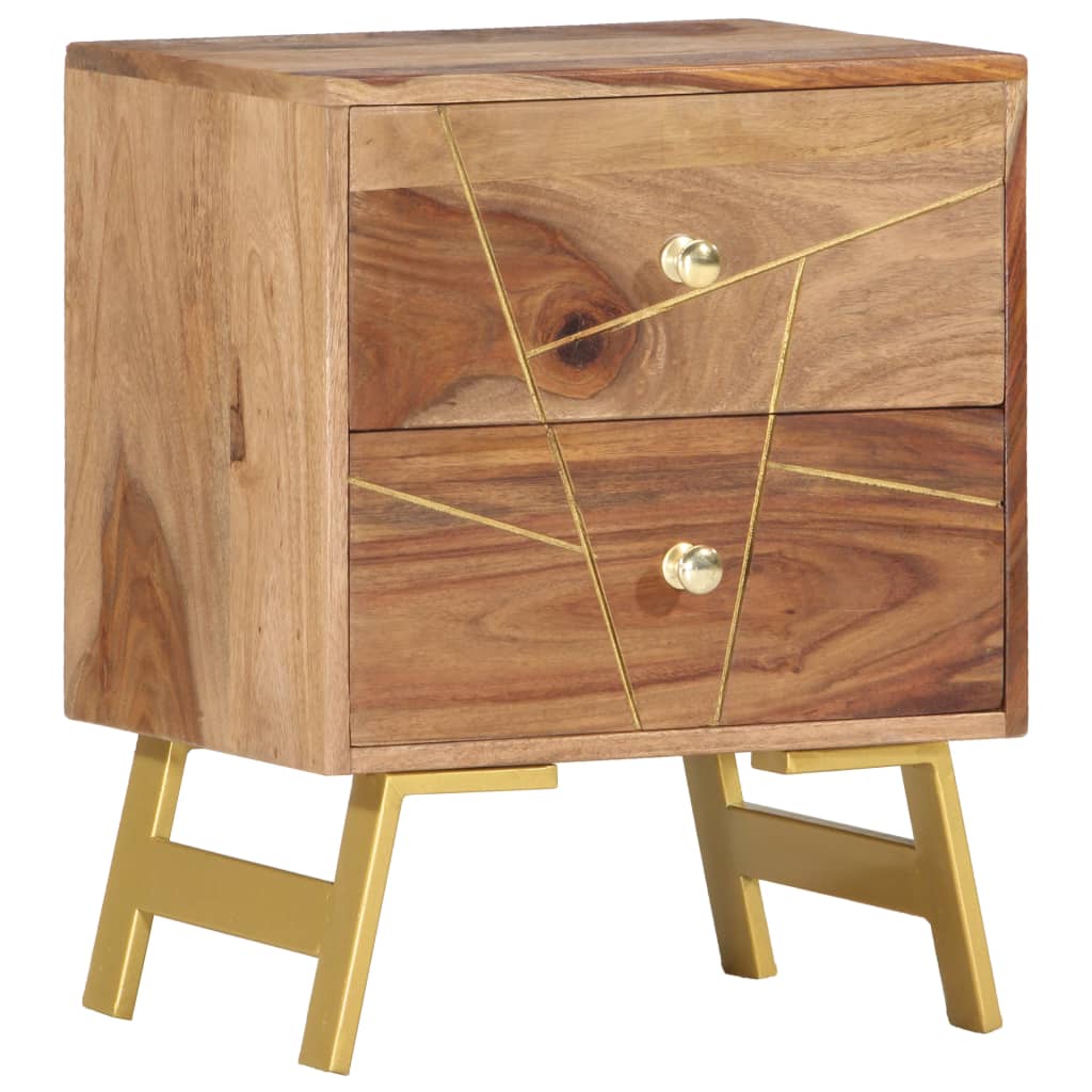 Nachttisch 40x30x50 cm Massivholz Akazie Mango