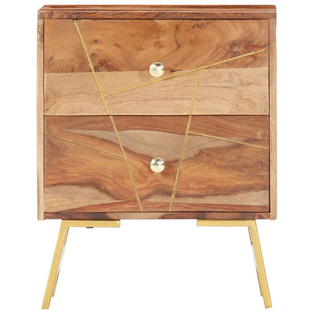 Nachttisch 40x30x50 cm Massivholz Akazie Mango