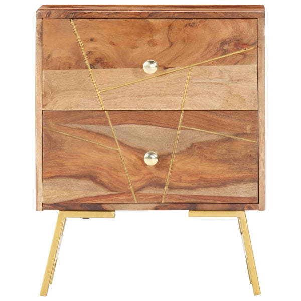 Nachttisch 40x30x50 cm Massivholz Akazie Mango