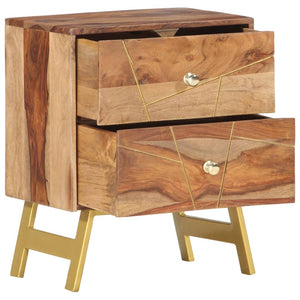 Nachttisch 40x30x50 cm Massivholz Akazie Mango