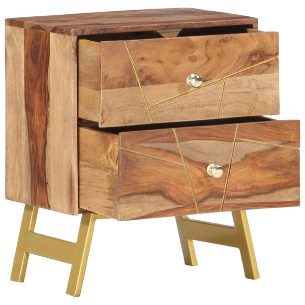 Nachttisch 40x30x50 cm Massivholz Akazie Mango