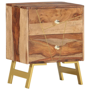 Nachttisch 40x30x50 cm Massivholz Akazie Mango