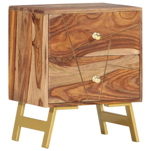 Nachttisch 40x30x50 cm Massivholz Akazie Mango