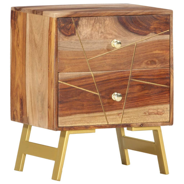 Nachttisch 40x30x50 cm Massivholz Akazie Mango