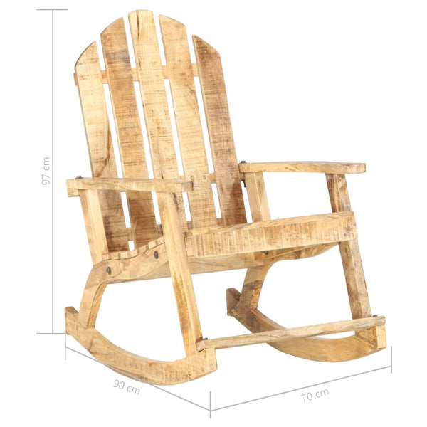 Garten-Schaukelstuhl Massivholz Mango