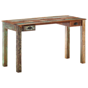 Schreibtisch 130x55x76 cm Altholz Massiv
