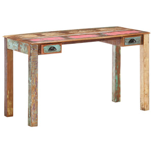 Schreibtisch 130x55x76 cm Altholz Massiv