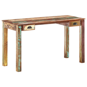 Schreibtisch 130x55x76 cm Altholz Massiv