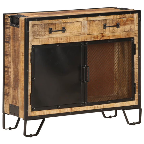 Sideboard 80×31×71 cm Raues Mango-Massivholz