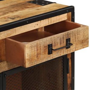 Sideboard 80×31×71 cm Raues Mango-Massivholz