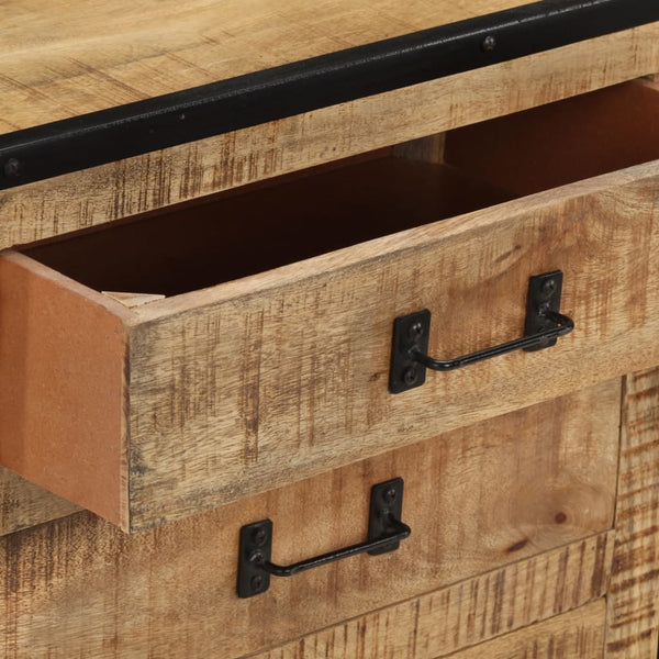 Sideboard 100×31×60 cm Raues Mango-Massivholz