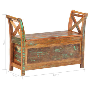 Flurbank 103x33x72 cm Altholz Massiv