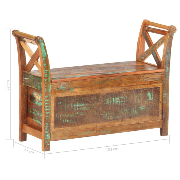 Flurbank 103x33x72 cm Altholz Massiv