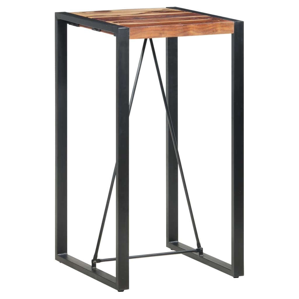 Bartisch 60 x 60 x 110 cm Massivholz Akazie