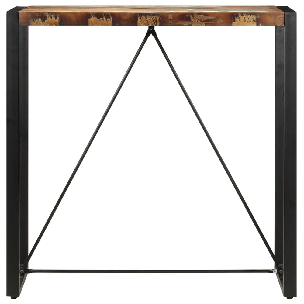 Bartisch 110 x 60 x 110 cm Recyceltes Massivholz