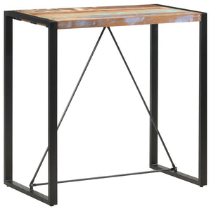Bartisch 110 x 60 x 110 cm Recyceltes Massivholz