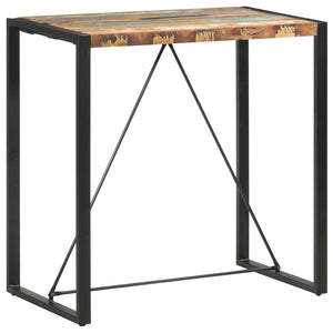Bartisch 110 x 60 x 110 cm Recyceltes Massivholz