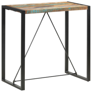 Bartisch 110 x 60 x 110 cm Recyceltes Massivholz