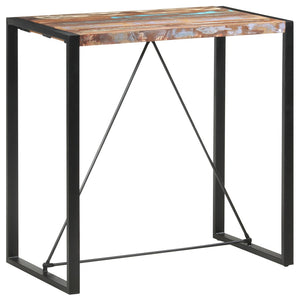 Bartisch 110 x 60 x 110 cm Recyceltes Massivholz