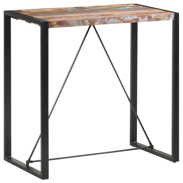 Bartisch 110 x 60 x 110 cm Recyceltes Massivholz