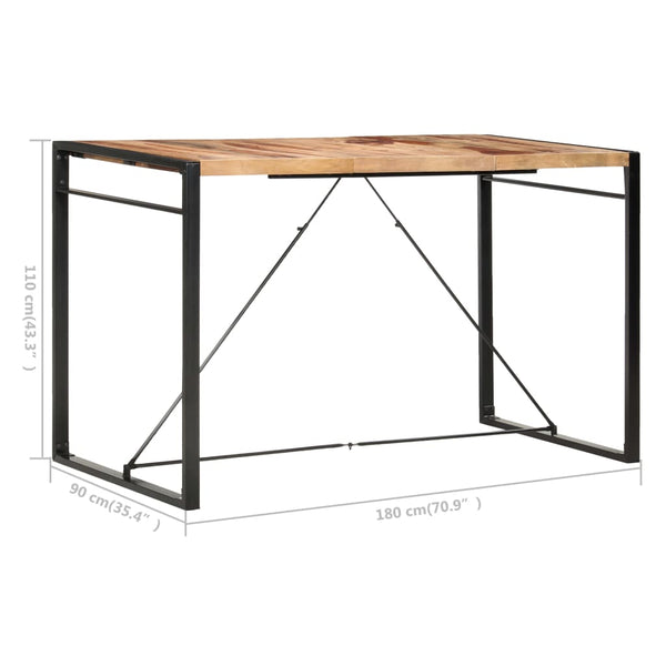Bartisch 180 x 90 x 110 cm Massivholz Akazie