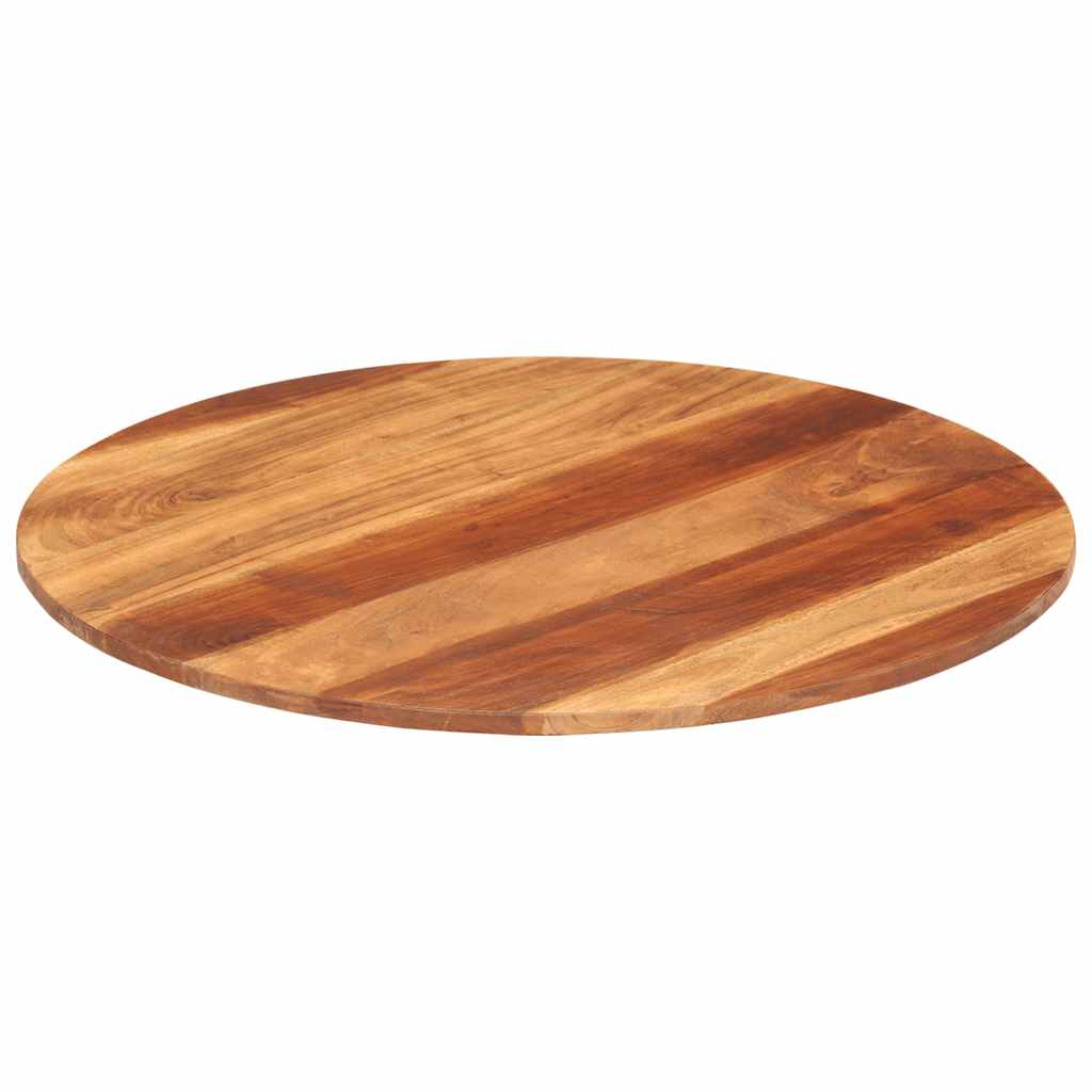 Tischplatte Massivholz Akazie Rund 15-16 mm 70 cm