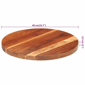 Tischplatte Massivholz Palisander Rund 25-27 mm 40 cm