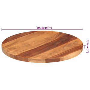 Tischplatte Massivholz Akazie Rund 25-27 mm 50 cm