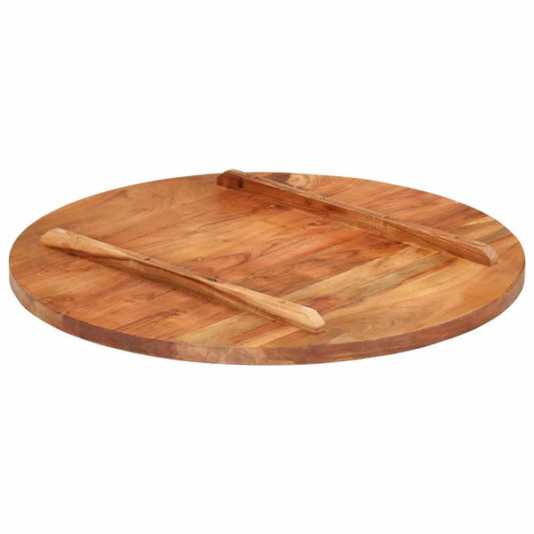 Tischplatte Massivholz Akazie Rund 25-27 mm 70 cm