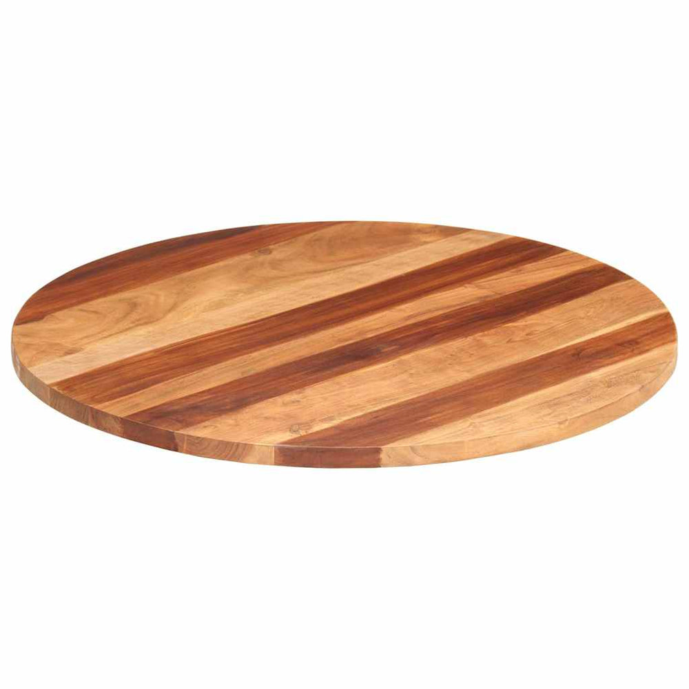 Tischplatte Massivholz Akazie Rund 25-27 mm 80 cm