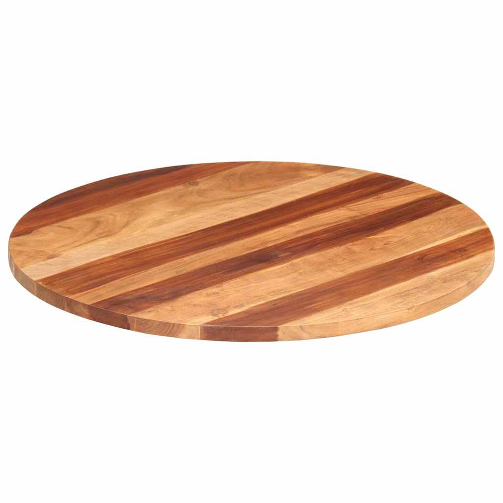 Tischplatte Massivholz Akazie Rund 25-27 mm 80 cm