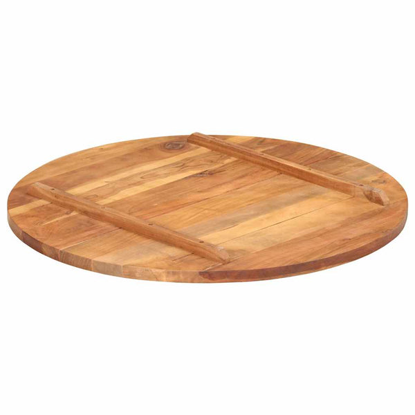 Tischplatte Massivholz Akazie Rund 25-27 mm 80 cm