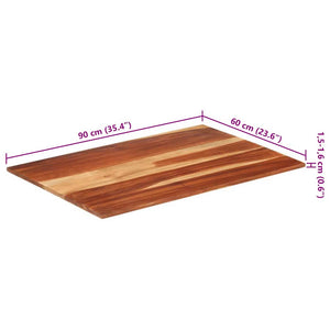 vidaXL Plateau de table en bois d'acacia massif 15-16 mm 60x90 cm