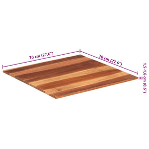 Tischplatte Massivholz Palisander 15-16 mm 70×70 cm