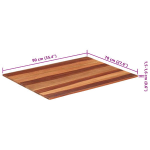 vidaXL Plateau de table en bois d'acacia massif 15-16 mm 70x90 cm