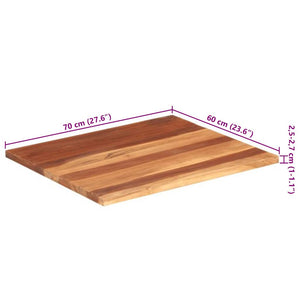 Tischplatte Massivholz Akazie 25-27 mm 60x70 cm