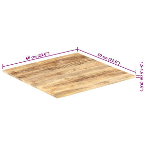 Tischplatte Massivholz Mango 15-16 mm 60x60 cm