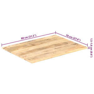 Tischplatte Massivholz Mango 15-16 mm 80x70 cm